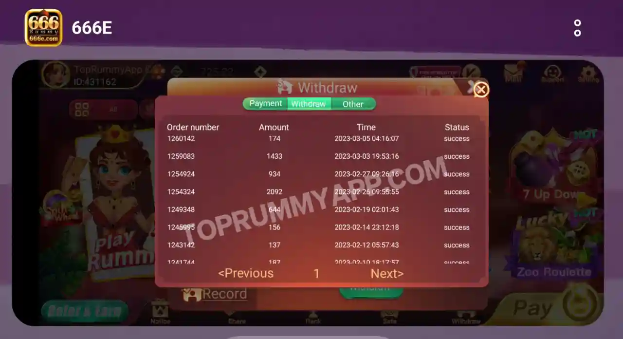 666E Rummy App Payment Proof All Rummy App List 51 Bonus