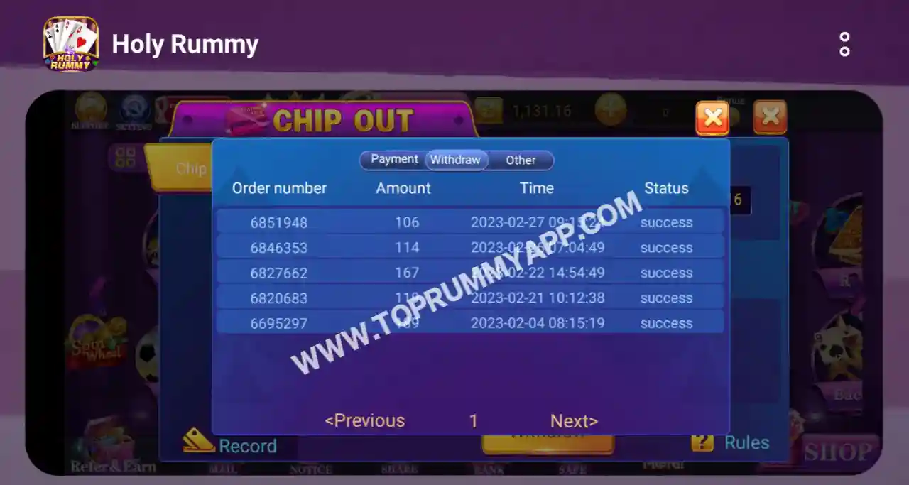 Holy Rummy App Payment Proof All Rummy App List 51 Bonus