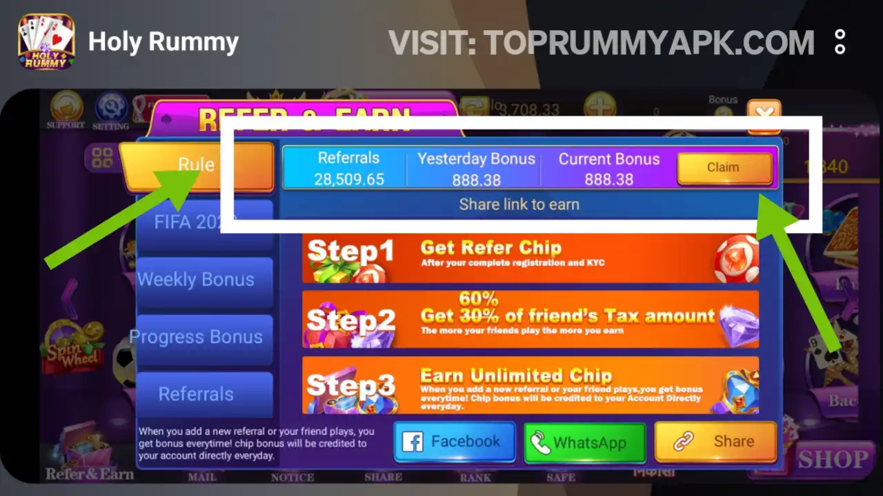 Holy Rummy Mod Apk Download Refer & Earn